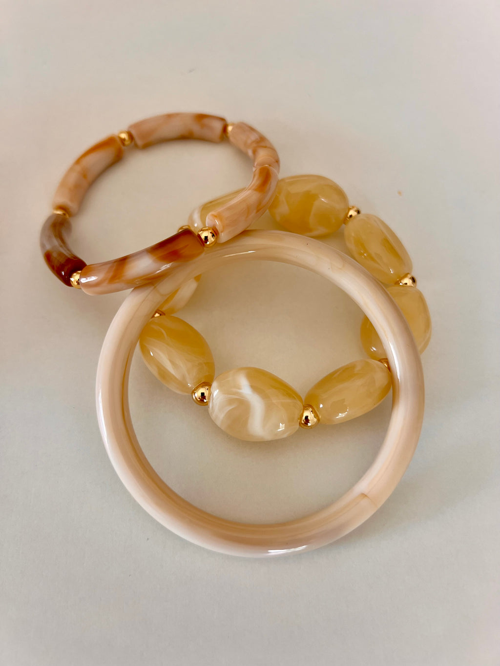 ✨ Lot de 3 Bracelets Sable d’Ivoire