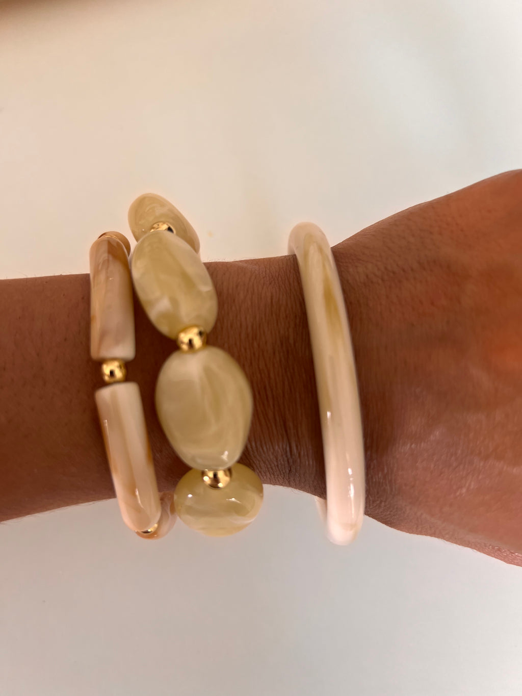 ✨ Lot de 3 Bracelets Sable d’Ivoire