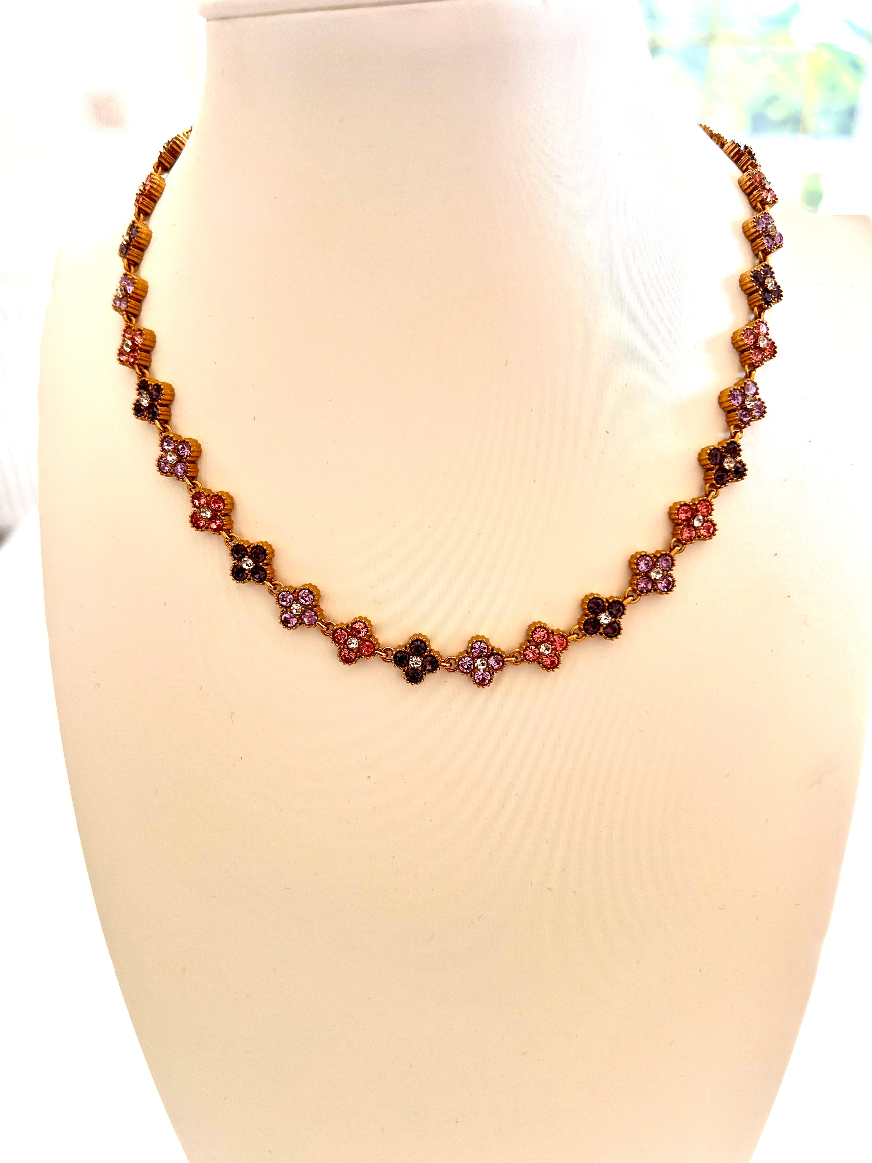 Collier Ilora Rose & Chocolat ✨