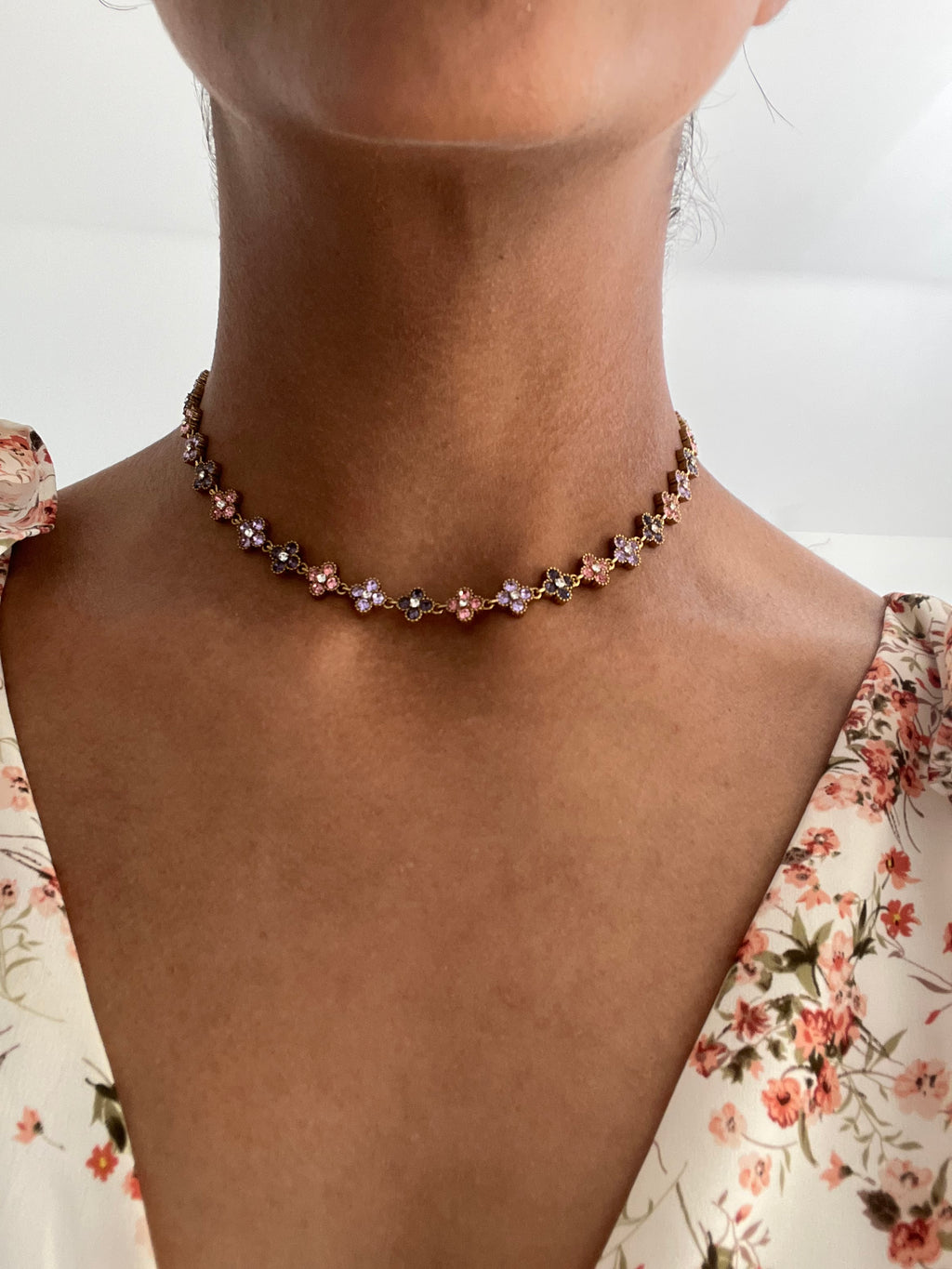 Collier Ilora Rose & Chocolat ✨
